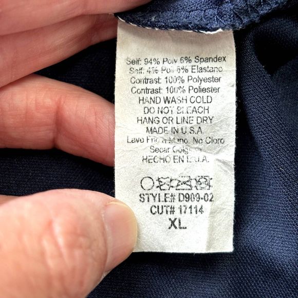 ModCloth Jessy B Navy Multicolor Novelty Dinosaur Dress Size XL V Neck Faux Wrap - Picture 6 of 7